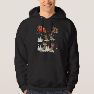 Chihuahua Christmas Pajama Reindeer Dog Hoodie