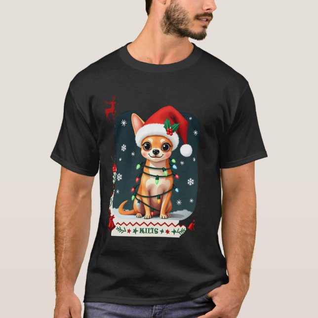 Chihuahua Christmas Santa Ugly Sweater Dog Lover X (Front)