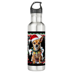 Chihuahua Christmas Santa Ugly Sweater Dog Lover X 710 Ml Water Bottle