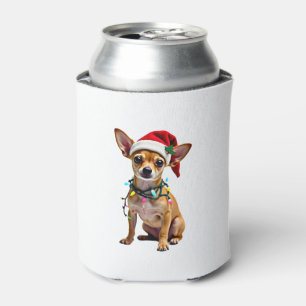 Chihuahua Christmas Santa Ugly Sweater Dog Lover X Can Cooler
