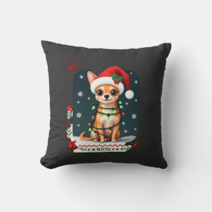 Chihuahua Christmas Santa Ugly Sweater Dog Lover X Cushion