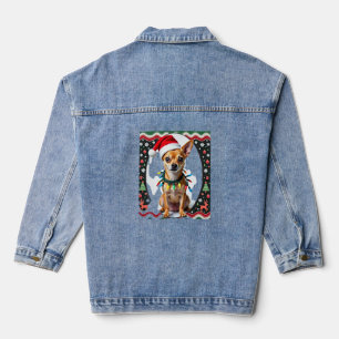 Chihuahua Christmas Santa Ugly Sweater Dog Lover X Denim Jacket