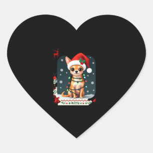 Chihuahua Christmas Santa Ugly Sweater Dog Lover X Heart Sticker