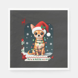 Chihuahua Christmas Santa Ugly Sweater Dog Lover X Napkin