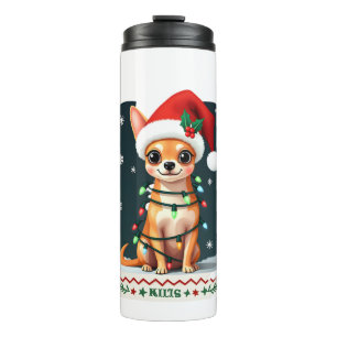 Chihuahua Christmas Santa Ugly Sweater Dog Lover X Thermal Tumbler
