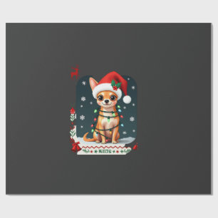 Chihuahua Christmas Santa Ugly Sweater Dog Lover X Wrapping Paper