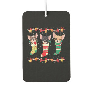 Chihuahua Christmas Socks Lights Funny Xmas Dog Lo Car Air Freshener