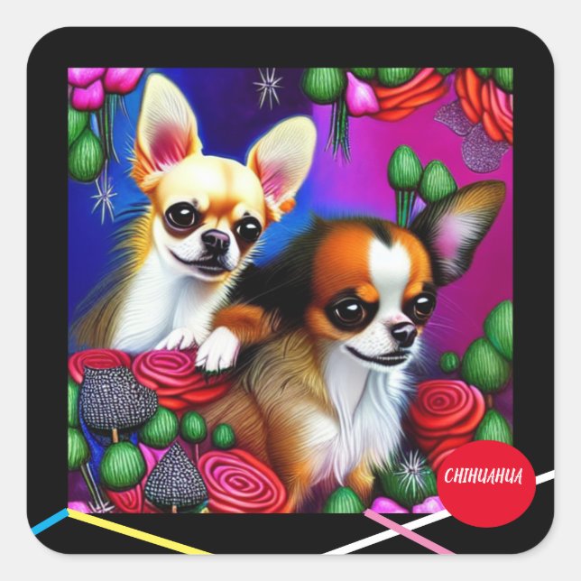 CHIHUAHUA Christmas Stickers (Front)