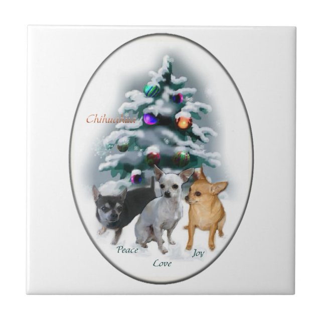 Chihuahua Christmas Tile (Front)