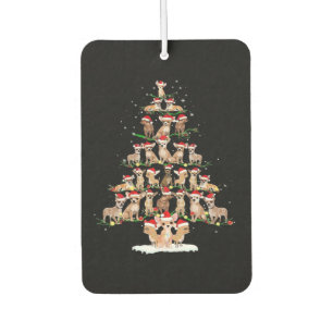 Chihuahua Christmas Tree Funny Tee Xmas Chihuahua Car Air Freshener