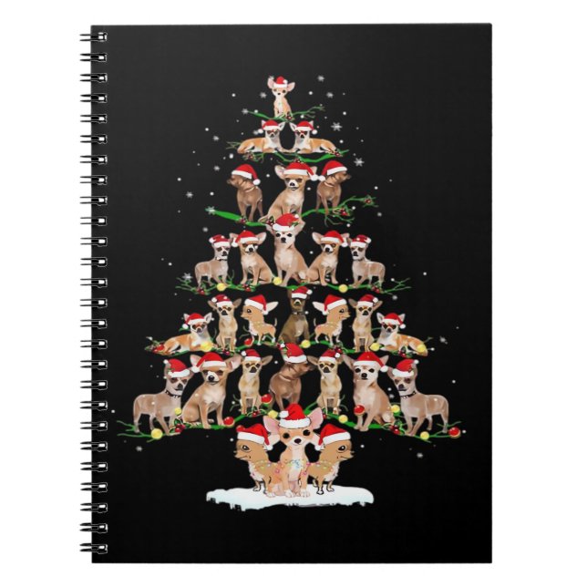 Chihuahua Christmas Tree Funny Tee Xmas Chihuahua  Notebook (Front)