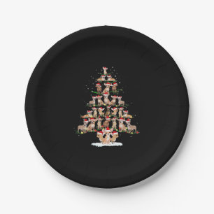 Chihuahua Christmas Tree Funny Tee Xmas Chihuahua  Paper Plate