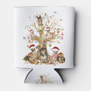 Chihuahua christmas tree ornament dog lover can cooler
