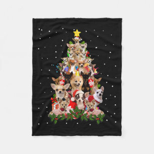 chihuahua christmas tree xmas gift chihuahua fleece blanket