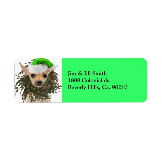 Chihuahua Christmas Wreath & Hat (Front)