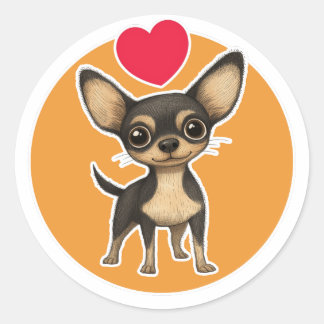Chihuahua Classic Round Sticker