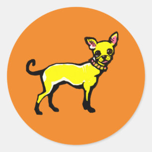 Chihuahua classic round sticker