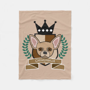 Chihuahua Coat of Arms Fleece Blanket