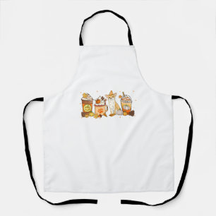 Chihuahua Coffee Pumpkin Spice Dog Lovers Fall Tha Apron