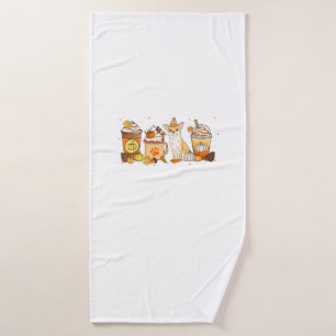 Chihuahua Coffee Pumpkin Spice Dog Lovers Fall Tha Bath Towel