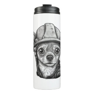 Chihuahua Construction Worker Construction Thermal Tumbler