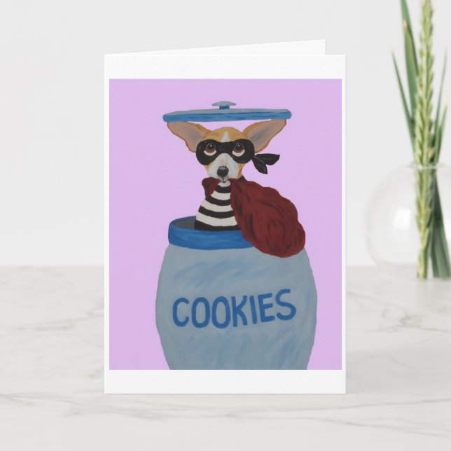 Chihuahua Cookie Thief Card (Front)