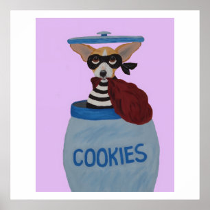 Chihuahua Cookie Thief Poster