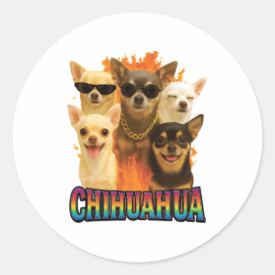 Chihuahua Copy Classic Round Sticker