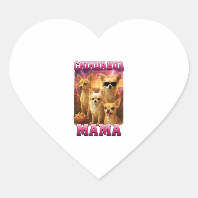 Chihuahua Copy Copy Heart Sticker (Front)