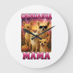 Chihuahua Copy Copy Large Clock