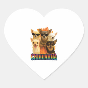 Chihuahua Copy Heart Sticker
