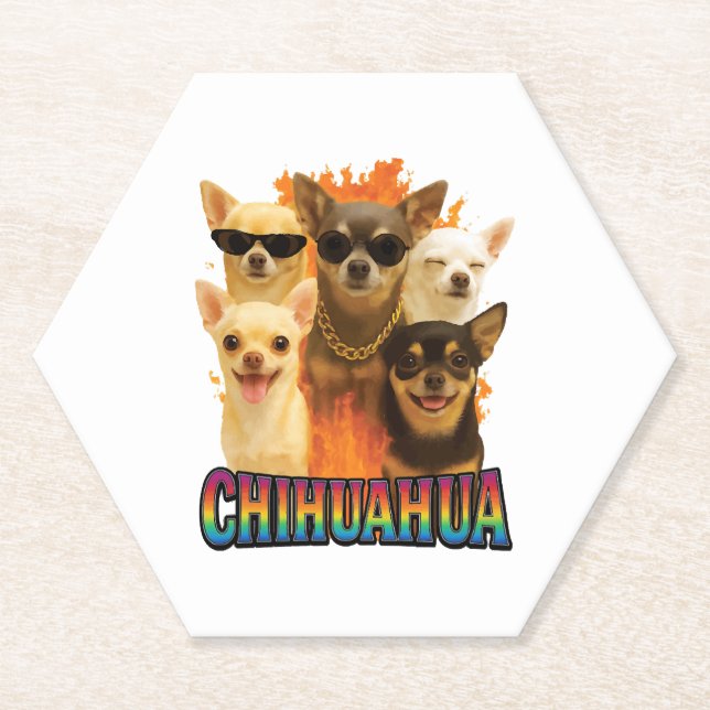 Chihuahua Copy Paper Coaster (Front)