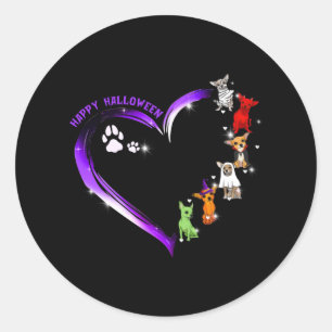 Chihuahua Costume Happy Halloween Shirt Funny Dog Classic Round Sticker