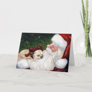 "Chihuahua Cosy Christmas" Dog Art Greeting Card