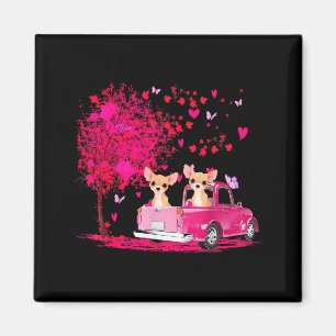 Chihuahua Couple Truck Happy Valentines Day Gifts Magnet