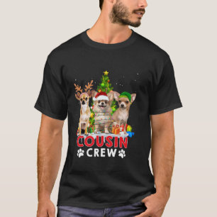 Chihuahua Cousin Crew Christmas Tree Lights Xmas D T-Shirt