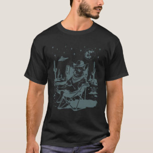 Chihuahua Cowboy Funny Dog Meme UFO Western T-Shirt