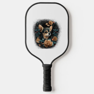 Chihuahua Cute Dog Beautiful Flowers Girl Pickleball Paddle