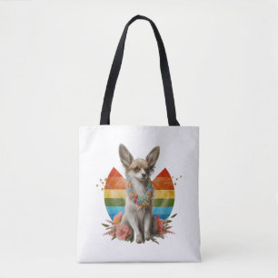 Chihuahua Cute Dog Beautiful Flowers Girl Tote Bag