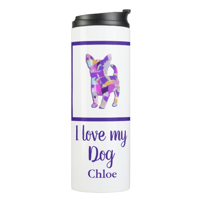Chihuahua Cute Dog Silhouette PPY&B  Thermal Tumbler (Rotated Left)