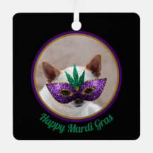 Chihuahua cute Happy Mardi Gras sparkly mask photo