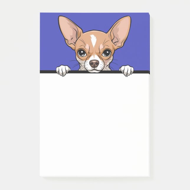 Chihuahua Cute Peeking Dog Lover Gifts Stationery Post-it Notes (Front)