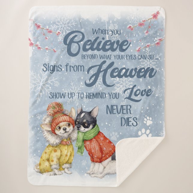 Chihuahua - Cute Puppy Christmas Gift, Sherpa Blanket (Front)