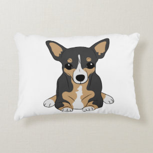 Chihuahua Cute Tri-Colour Dog Decorative Cushion