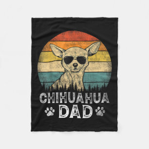 Chihuahua Dad Dog Lovers Father's Day Tee Fleece Blanket