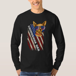 Chihuahua Dad Dog Patriotic 4th Of July T-Shirt