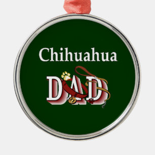 Chihuahua Dad Metal Tree Decoration