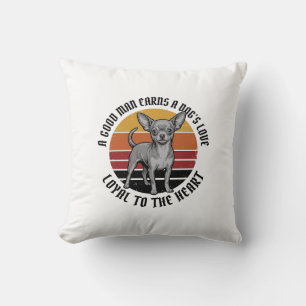 Chihuahua Dad Shirt Vintage Engraving Dog Lover De Cushion