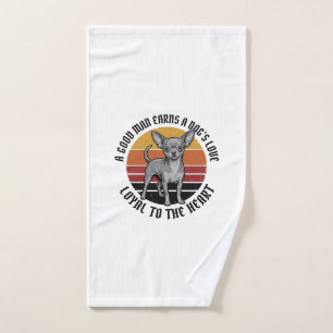 Chihuahua Dad Shirt Vintage Engraving Dog Lover De Hand Towel