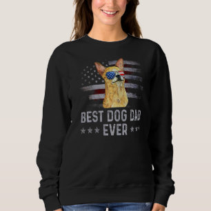 Chihuahua Dad Vintage American Flag Patriotic Dog Sweatshirt
